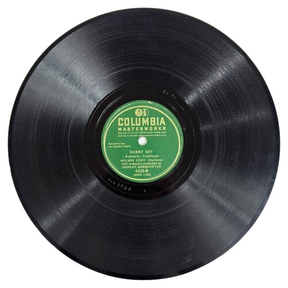 Nelson Eddy - Danny Boy / The Old Refrain - 4335-M Columbia 78rpm 10" Shellac - Picture 1 of 4